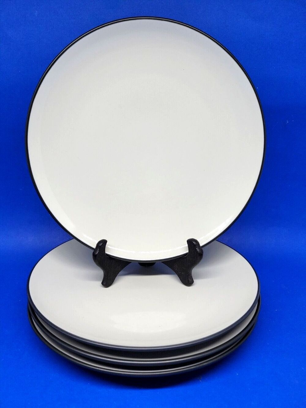 Noritake Colorwave Graphite Set Of 4 brown And Gray 8 1/4" Salad Plates GUC